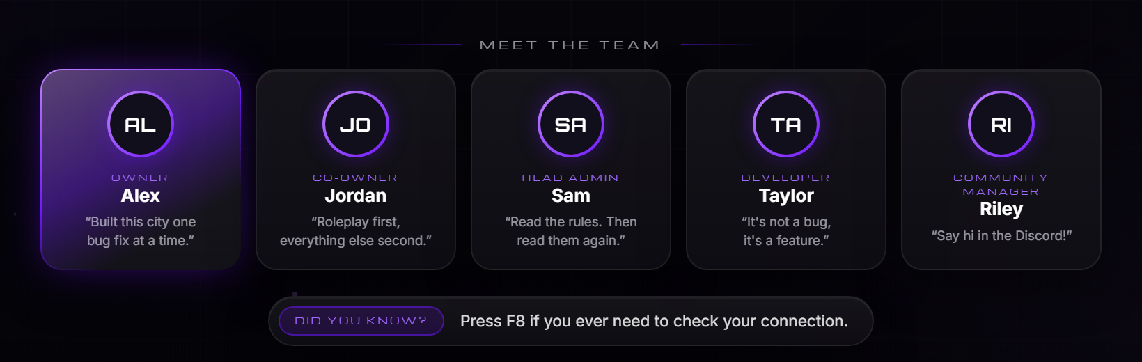 Staff and tips